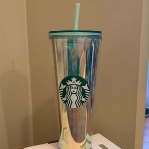 Starbucks Holographic Tumbler with Mint Straw